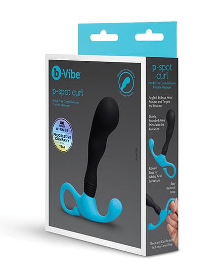 P-Spot Curl Hands-Free Curved Silicone Prostate Massager by b-vibe product image
