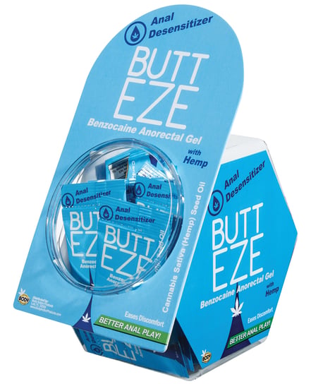 Butt Eze Desensitizing Lubricant w/Hemp Seed Oil Sample Packet – Bowl of 50 by Butt Eze product image