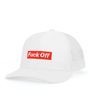 Wood Rocket Fuck Off Trucker Hat – White by Wood Rocket product image