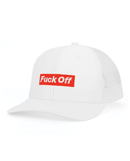 Wood Rocket Fuck Off Trucker Hat – White by Wood Rocket product image