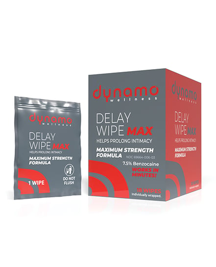 Dynamo Wellness Maximum Strength Delay Wipe 7.5% – 18 Pack by Screaming O product image