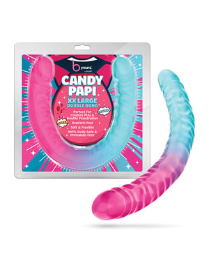 Blush B Yours 18″ XX Large Double Dong Candy Papi – Multi Colors by B Yours product image