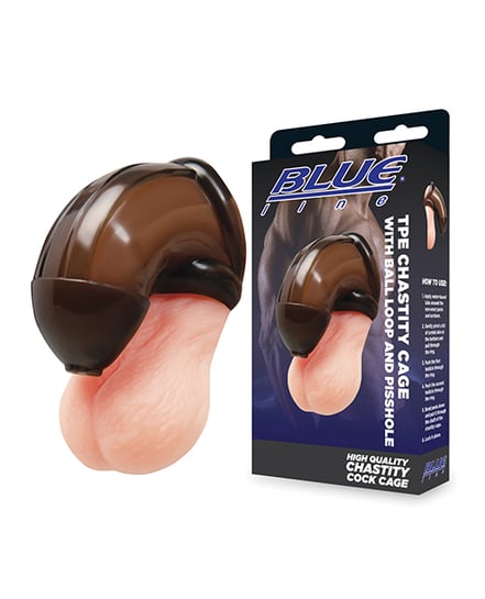 TPE Chastity Cage w/Ball Loop & Pisshole by Blue Line product image