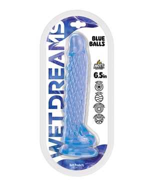 Wet Dreams Blue Balls 6.5″ Suction Cup Dildo – Blue by Wet Dreams product image