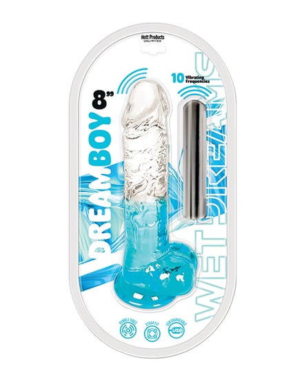 Wet Dreams Dream Boy 8″ Jelly Vibrator – Blue by Wet Dreams product image