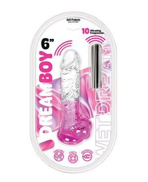 Wet Dreams Dream Boy 6″ Jelly Vibrator – Pink by Wet Dreams product image