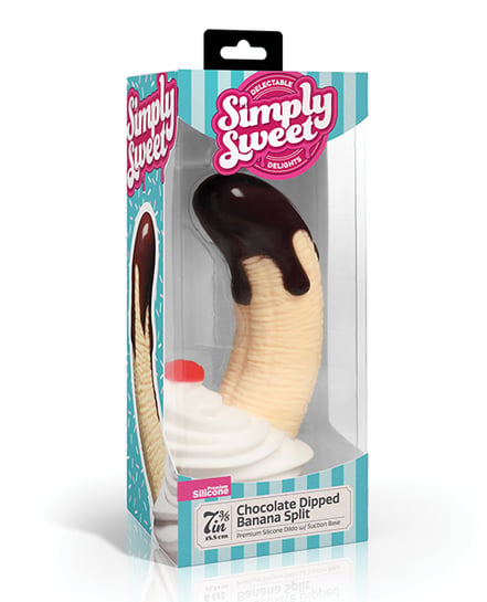 Simply Sweet Chocolate Dipped Banana Split Premium Silicone Dildo by Simply Sweet product image