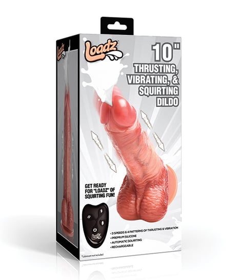 Loadz 10″ Thrusting, Vibrating, & Squirting Dildo by Loadz product image