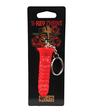 Polynesian Pleasures TI-Key Chains – Ula’ Make Fire Idol – Fire Red by Polynesian Pleasures product image