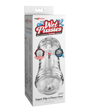 PDX Extreme Wet Pussies Super Flip-A-Pussy Over Self-Lubricating Stroker – Frosted by PDX Extreme product image