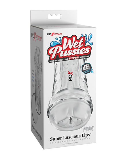 PDX Extreme Wet Pussies Super Luscious Lips Self-Lubricating Stroker – Frosted by PDX Extreme product image
