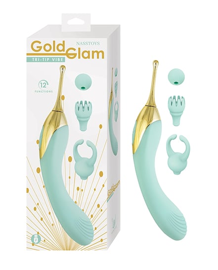 Nasstoys Gold Glam Tri-Tip Vibe – Aqua by Nasstoys product image