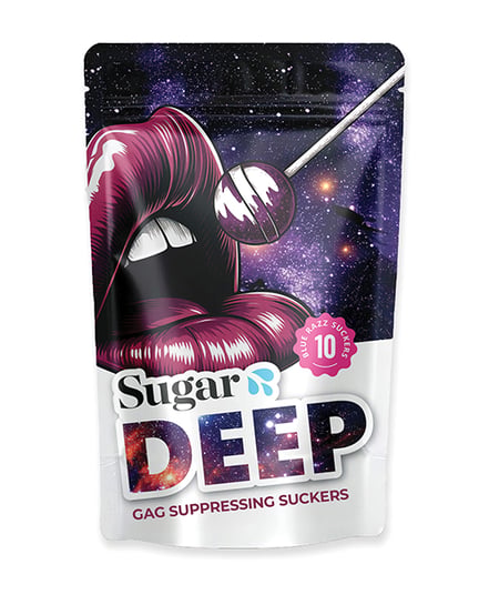 Sugar Splash Deep Gag Suppressing Purple Razz Suckers – 10 pcs by Sugar Splash product image