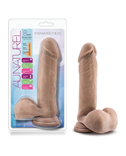 Blush Au Naturel 8″ Sensa Feel Dildo – Latin by Au Naturel product image