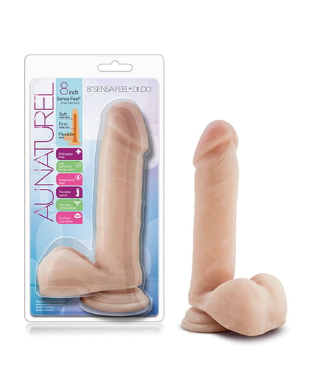 Blush Au Naturel 8″ Sensa Feel Dildo – Beige by Au Naturel product image