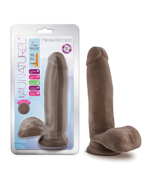 Blush Au Naturel 7″ Sensa Feel Dildo – Chocolate by Au Naturel product image