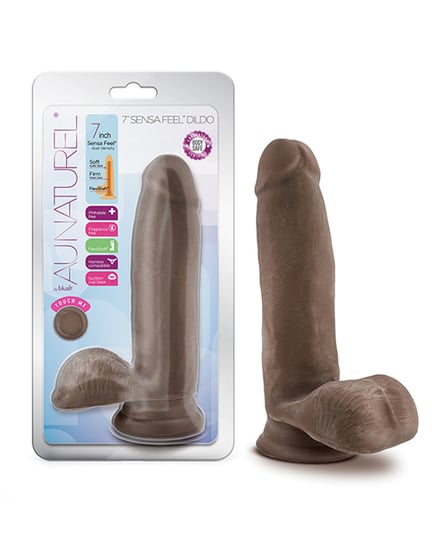 Blush Au Naturel 7″ Sensa Feel Dildo – Chocolate by Au Naturel product image