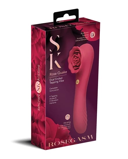 Secret Kisses Rosegasm Rose Quake Dual Ended Tapping Vibe by Secret Kisses product image
