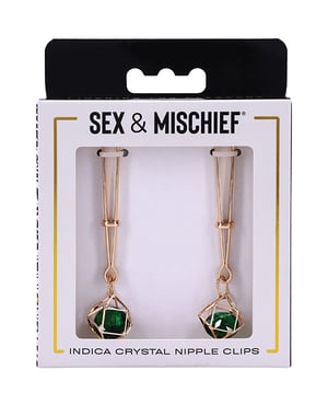 Sex & Mischief Indica Crystal Nipple Clips by Sex & Mischief product image