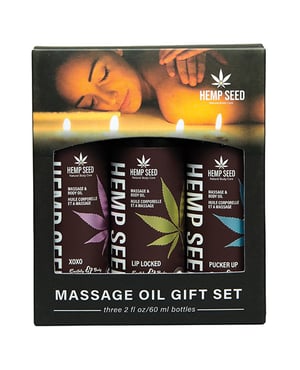 Earthly Body 2026 Valentines Massage Oil Gift Set – 2 oz Asst. Scents Box of 3 by Earthly Body product image