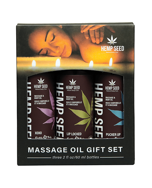 Earthly Body 2026 Valentines Massage Oil Gift Set – 2 oz Asst. Scents Box of 3 by Earthly Body product image
