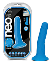 Blush Neo Elite 6″ Silicone Dual Density Cock – Neon Blue by Neo Elite product image