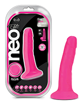 Blush Neo Elite 6″ Silicone Dual Density Cock – Neon Pink by Neo Elite product image