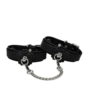 Heat Tease Flower Cuffs – Black/Pink by Heat Tease product image