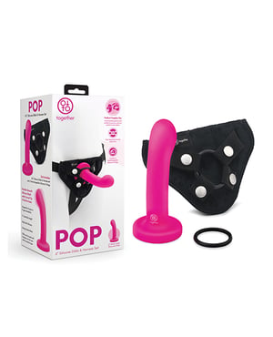 Together Pop 5.5 Silicone Dildo & Harness Set by Together product image