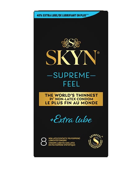 Lifestyles SKYN Supreme Feel Extra Lubrication Condoms – Box of 8 by SKYN product image