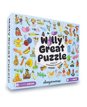 Willy Great Puzzle – Funny Penis 1000 Piece Jigsaw Puzzle by Sleazy Greetings product image