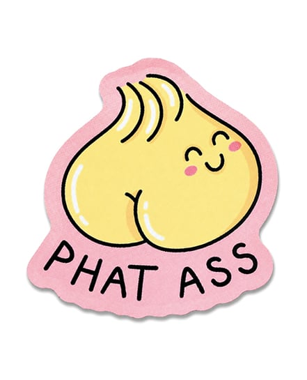 Phat Ass Dumpling Funny Vinyl Sticker by Sleazy Greetings product image