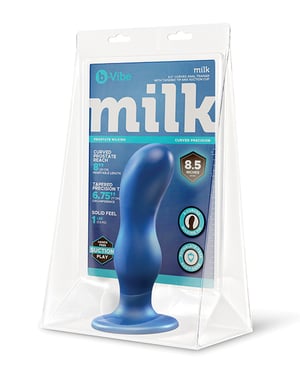 b-Vibe Milk 8.5″ Curved Anal Trainer w/Tapered Tip & Suction Cup by b-vibe product image