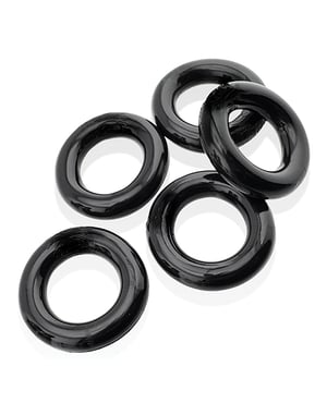 Hunky Junk Jacker 5 Pack Cockrings – Black by Hunky Junk product image