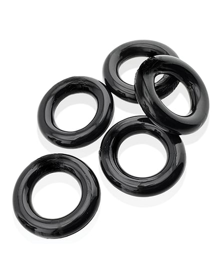 Hunky Junk Jacker 5 Pack Cockrings – Black by Hunky Junk product image