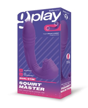 Bodywand G-Play Dual Stim Thrusting & Licking Squirt Master – Purple by Bodywand product image