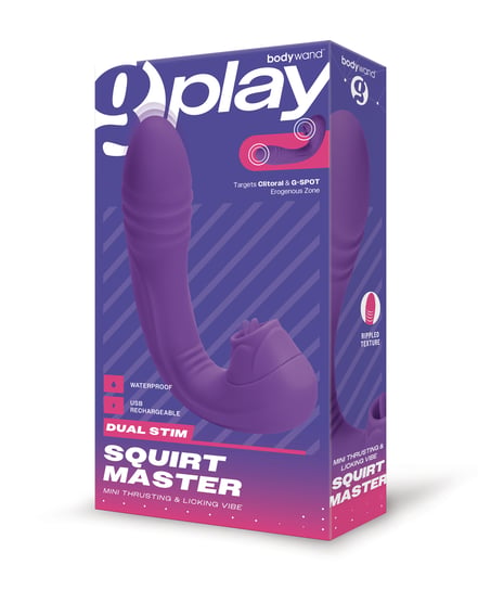 Bodywand G-Play Dual Stim Thrusting & Licking Squirt Master – Purple by Bodywand product image