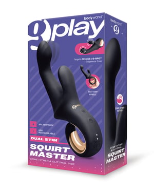 Bodywand G-Play Dual Stim Squirt Master – Black by Bodywand product image
