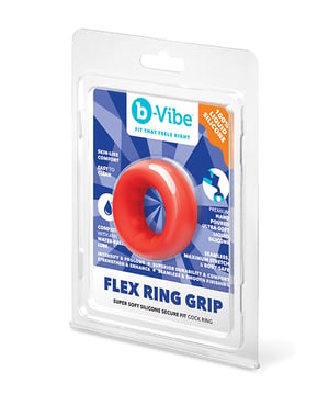 b-Vibe Flex Ring Bulk Silicone Cock Ring – Red by b-vibe product image