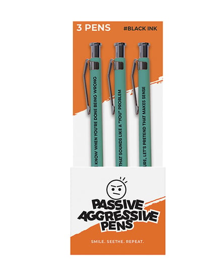 Wood Rocket Passive Aggressive Pens 3 – Pack by Wood Rocket product image