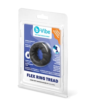 b-Vibe Flex Ring Tread Silicone Cock Ring by b-vibe product image