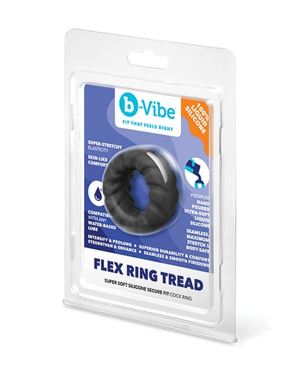 b-Vibe Flex Ring Tread Silicone Cock Ring by b-vibe product image