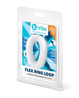 b-Vibe Flex Ring Loop Silicone Cock Ring – Clear by b-vibe product image
