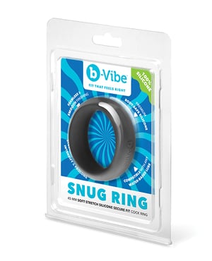 b-Vibe Sung Ring 45 mm Snug Fit Silicone Cock Ring – Black by b-vibe product image