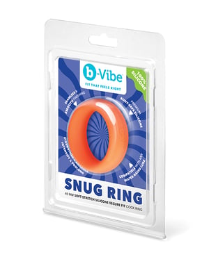 b-Vibe Sung Ring 40 mm Snug Fit Silicone Cock Ring – Orange by b-vibe product image