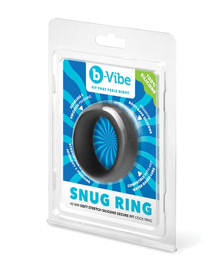 b-Vibe Snug Ring 40 mm Snug Fit Silicone Cock Ring – Black by b-vibe product image