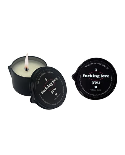 Kama Sutra I Fucking Love You Tin Massage Candle w/Pour Spout – 2 oz Vanilla Creme by Kama Sutra product image