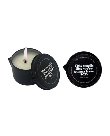 Kama Sutra This Smells Like We’re Gunna Have Sex Tin Massage Candle w/Pour Spout – 2 oz Vanilla Creme by Kama Sutra product image