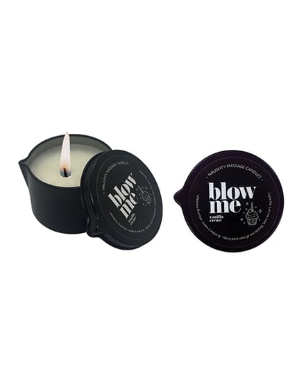 Kama Sutra Blow Me Tin Massage Candle w/Pour Spout – 2 oz Vanilla Creme by Kama Sutra product image