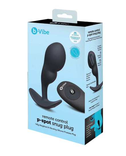 b-Vibe Remote Control P-Spot Snug Plug – Black by b-vibe product image